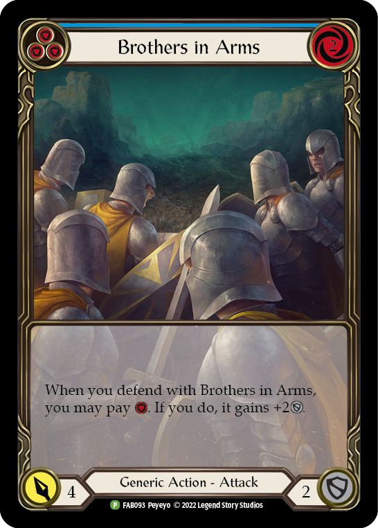 Brothers in Arms (Blue) [FAB093] (Promo)  Rainbow Foil | Devastation Store