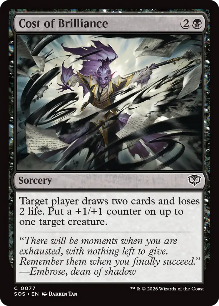 Cost of Brilliance [Secrets of Strixhaven] | Devastation Store