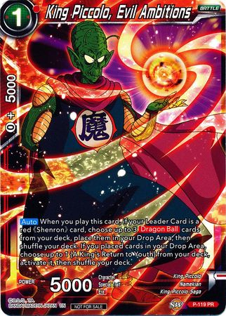 King Piccolo, Evil Ambitions (Power Booster) (P-119) [Promotion Cards] | Devastation Store