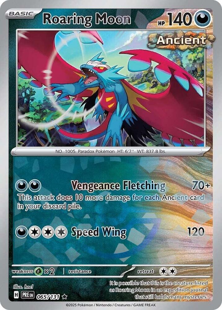 Roaring Moon (065/131) (Poke Ball Pattern) [Scarlet & Violet: Prismatic Evolutions] | Devastation Store
