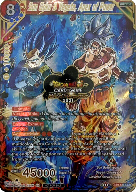 Son Goku & Vegeta, Apex of Power (World Championship 2021) (BT9-136) [Tournament Promotion Cards] | Devastation Store