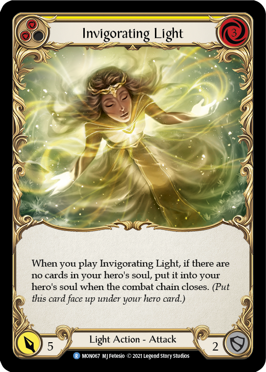 Invigorating Light (Yellow) (Rainbow Foil) [MON067-RF] 1st Edition Rainbow Foil - Devastation Store | Devastation Store