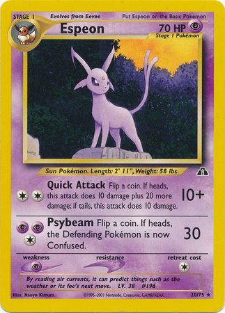 Espeon (20/75) [Neo Discovery Unlimited] | Devastation Store