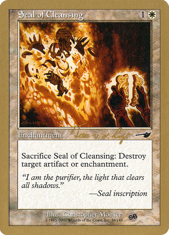 Seal of Cleansing (Tom van de Logt) (SB) [World Championship Decks 2000] | Devastation Store