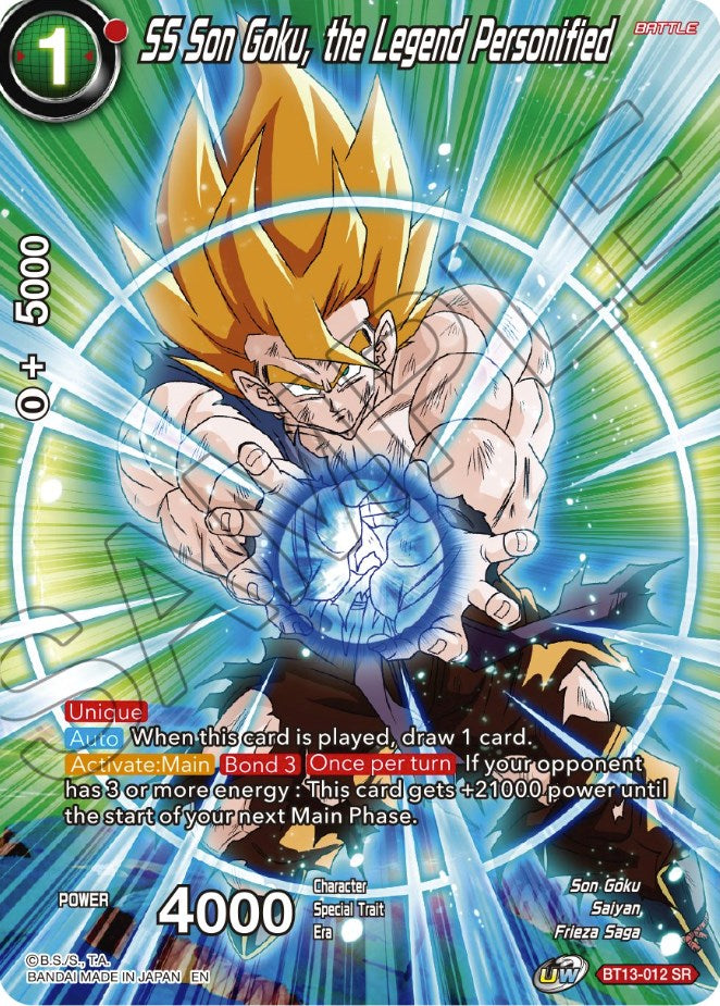 SS Son Goku, the Legend Personified (BT13-012) [Theme Selection: History of Son Goku] | Devastation Store