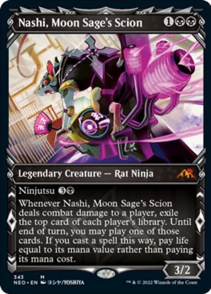 Nashi, Moon Sage's Scion (Showcase Ninja) [Kamigawa: Neon Dynasty] | Devastation Store