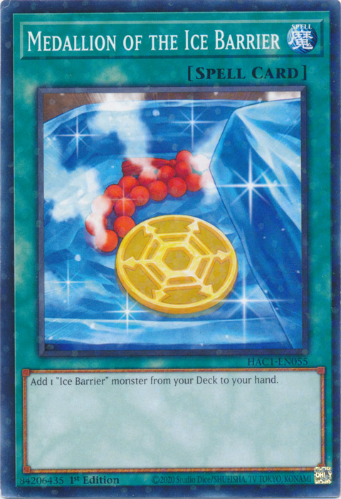 Medallion of the Ice Barrier (Duel Terminal) [HAC1-EN055] Parallel Rare | Devastation Store