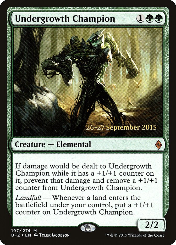 Undergrowth Champion  [Battle for Zendikar Prerelease Promos] - Devastation Store | Devastation Store