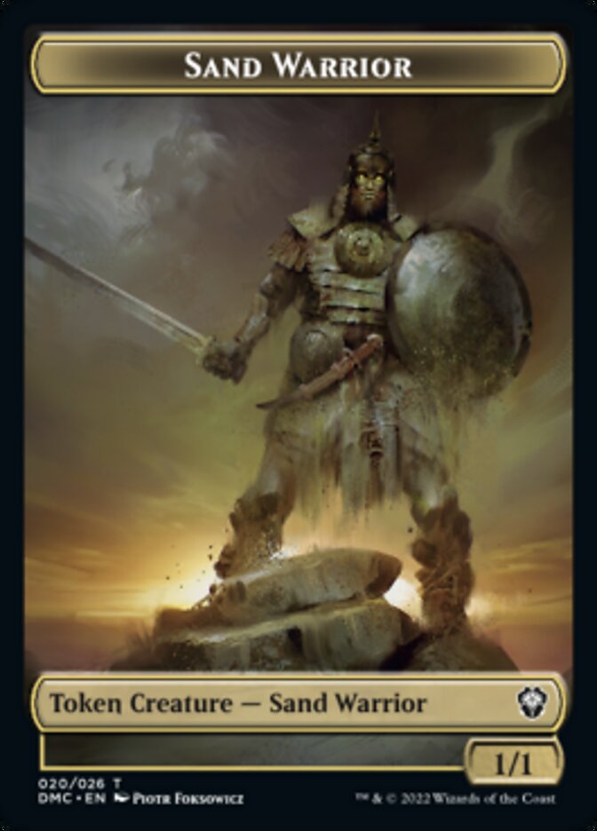Soldier // Sand Warrior Double-sided Token [Dominaria United Tokens] | Devastation Store