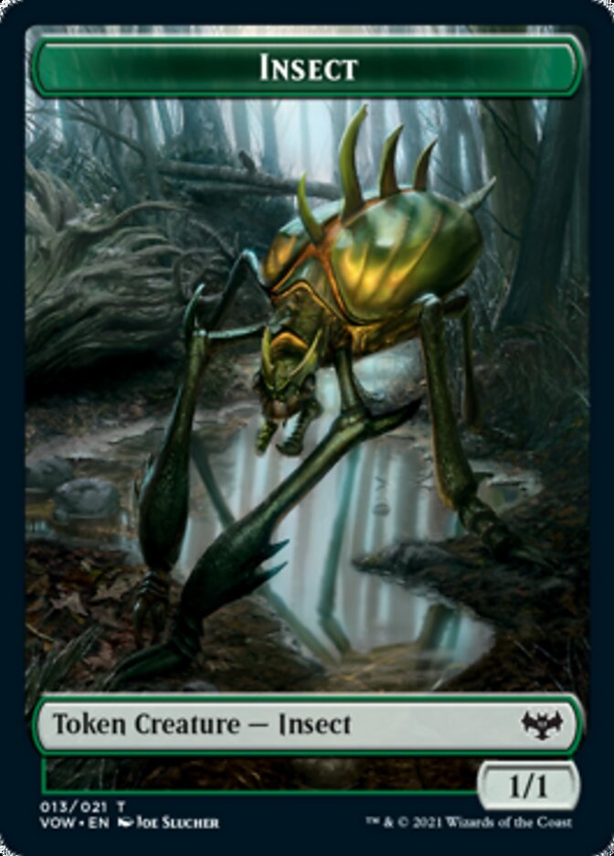 Insect // Treasure Double-sided Token [Innistrad: Crimson Vow Tokens] | Devastation Store