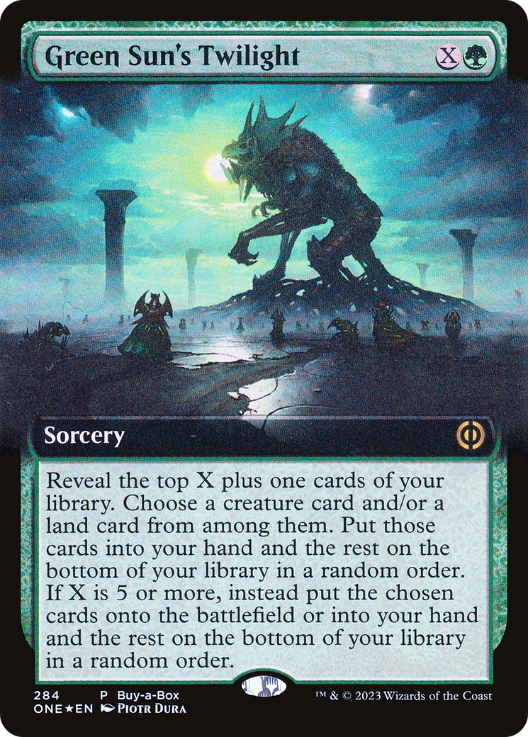 Green Sun's Twilight (Buy-A-Box) (Extended Art) [Phyrexia: All Will Be One] | Devastation Store