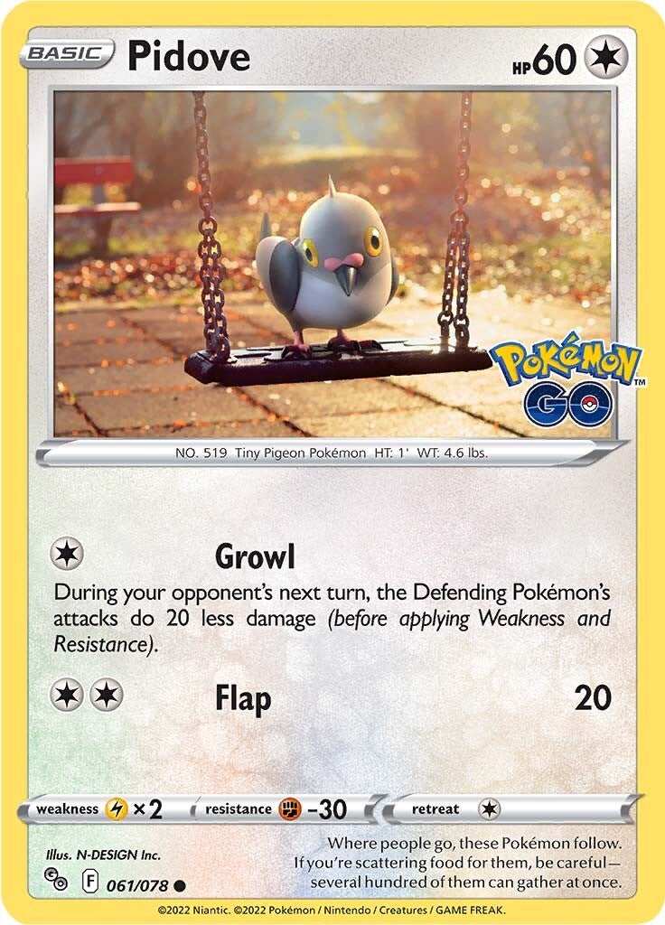 Pidove (061/078) [Pokémon GO] | Devastation Store