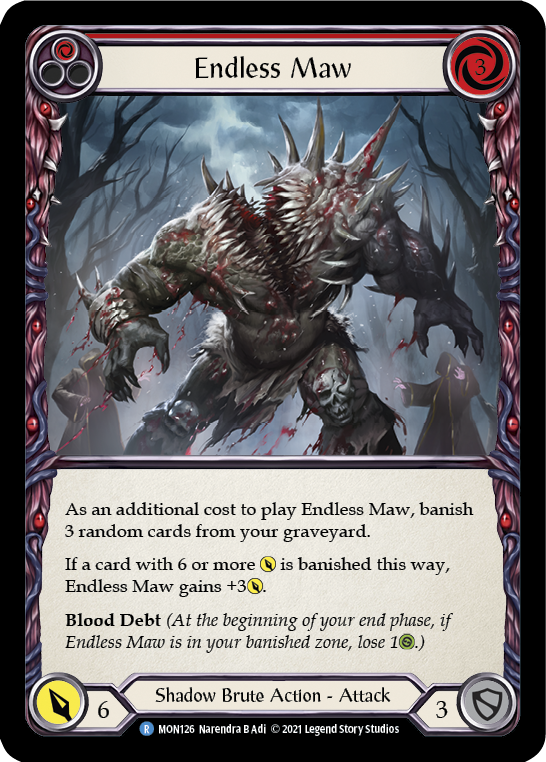 Endless Maw (Red) (Rainbow Foil) [MON126-RF] 1st Edition Rainbow Foil - Devastation Store | Devastation Store