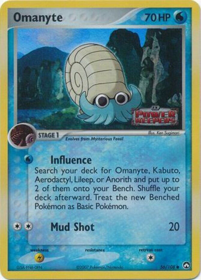 Omanyte (56/108) (Stamped) [EX: Power Keepers] | Devastation Store