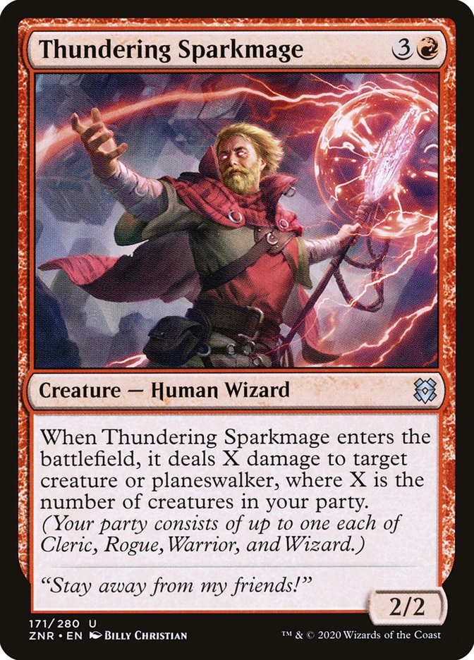 Thundering Sparkmage [Zendikar Rising] | Devastation Store