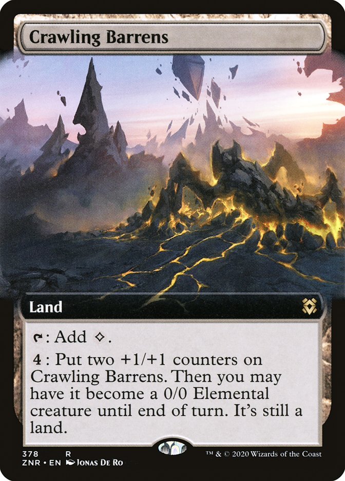 Crawling Barrens (Extended) [Zendikar Rising] | Devastation Store