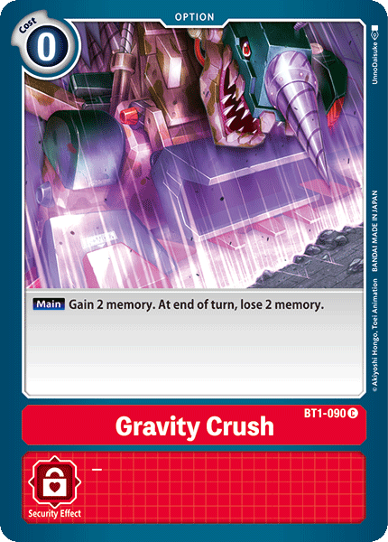 Gravity Crush [BT1-090] [Release Special Booster Ver.1.0] | Devastation Store