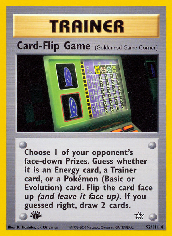 Card-Flip Game (92/111) [Neo Genesis 1st Edition] | Devastation Store