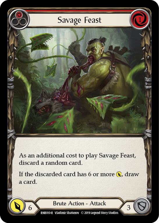 Savage Feast (Red) [RNR010-R] (Rhinar Hero Deck)  1st Edition Normal | Devastation Store