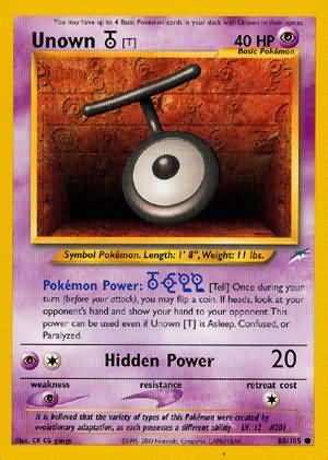 Unown [T] (88/105) [Neo Destiny Unlimited] | Devastation Store