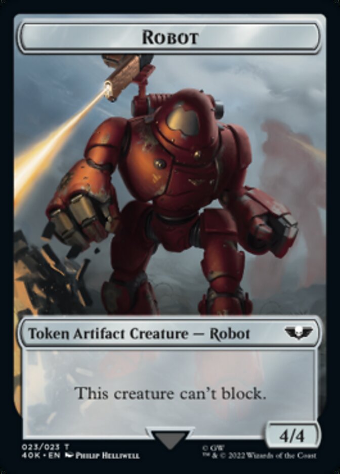 Astartes Warrior // Robot Double-sided Token (Surge Foil) [Universes Beyond: Warhammer 40,000 Tokens] | Devastation Store