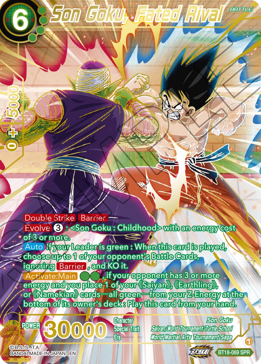 Son Goku, Fated Rival (SPR) (BT18-069) [Dawn of the Z-Legends] | Devastation Store