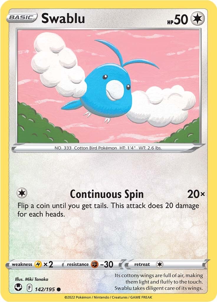 Swablu (142/195) [Sword & Shield: Silver Tempest] | Devastation Store