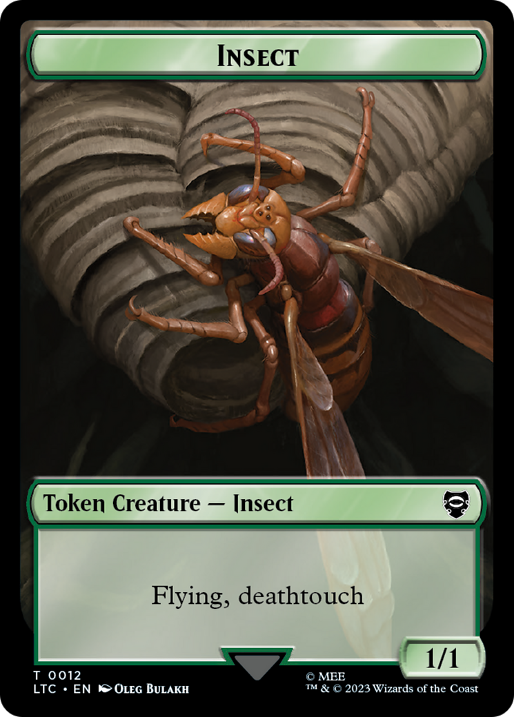 Elf Warrior // Insect Double Sided Token [The Lord of the Rings: Tales of Middle-Earth Commander Tokens] | Devastation Store