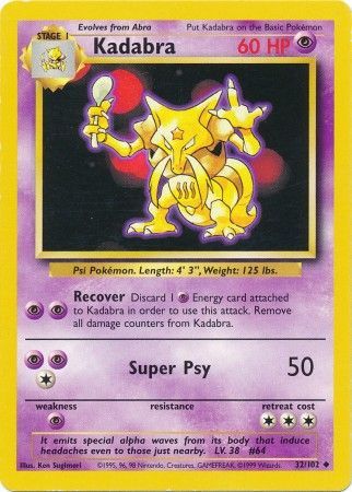 Kadabra (32/102) [Base Set Unlimited] | Devastation Store