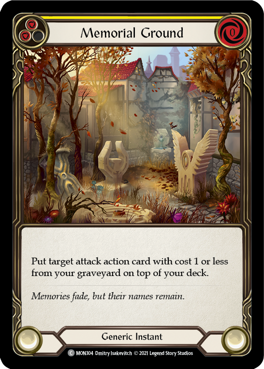 Memorial Ground (Yellow) [MON304] 1st Edition Normal - Devastation Store | Devastation Store