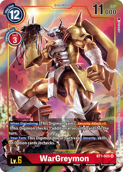 WarGreymon [BT1-025] (Alternate Art) [Release Booster Ver.1.0] | Devastation Store
