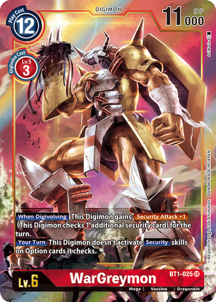 WarGreymon [BT1-025] (Alternate Art) [Release Special Booster Ver.1.0] | Devastation Store