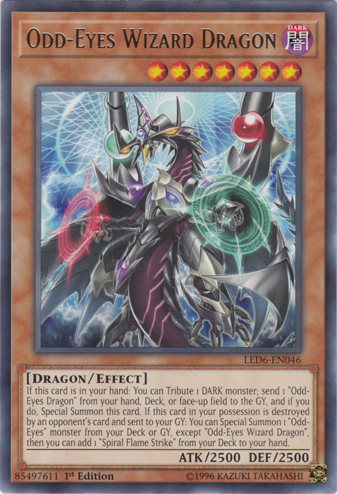 Odd-Eyes Wizard Dragon [LED6-EN046] Rare | Devastation Store