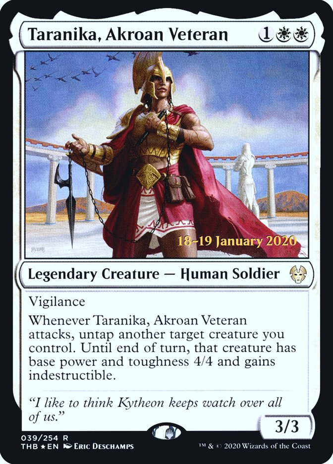 Taranika, Akroan Veteran [Theros Beyond Death Prerelease Promos] | Devastation Store