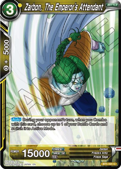 Zarbon, The Emperor's Attendant (Reprint) (BT1-101) [Battle Evolution Booster] | Devastation Store