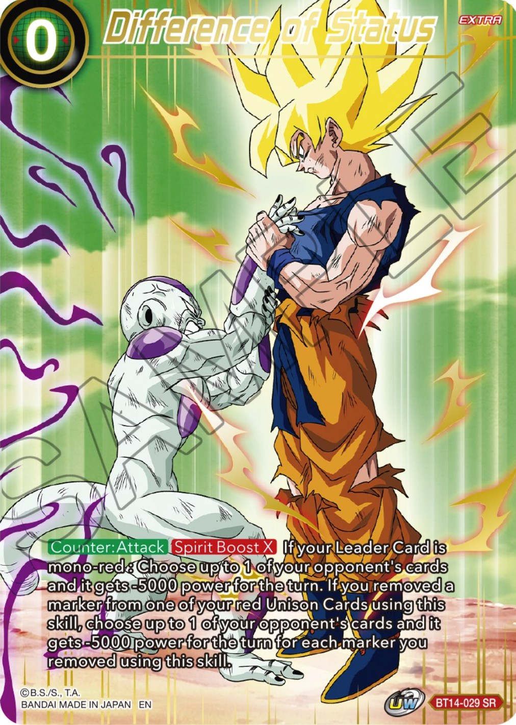Difference of Status (BT14-029) [Theme Selection: History of Son Goku] | Devastation Store
