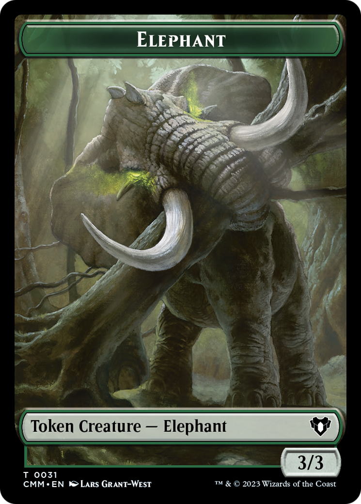 Elephant Token [Commander Masters Tokens] | Devastation Store