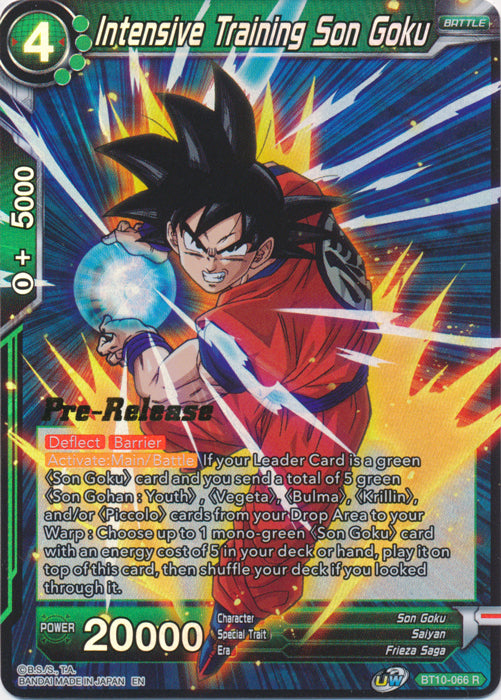 Intensive Training Son Goku (BT10-066) [Rise of the Unison Warrior Prerelease Promos] | Devastation Store