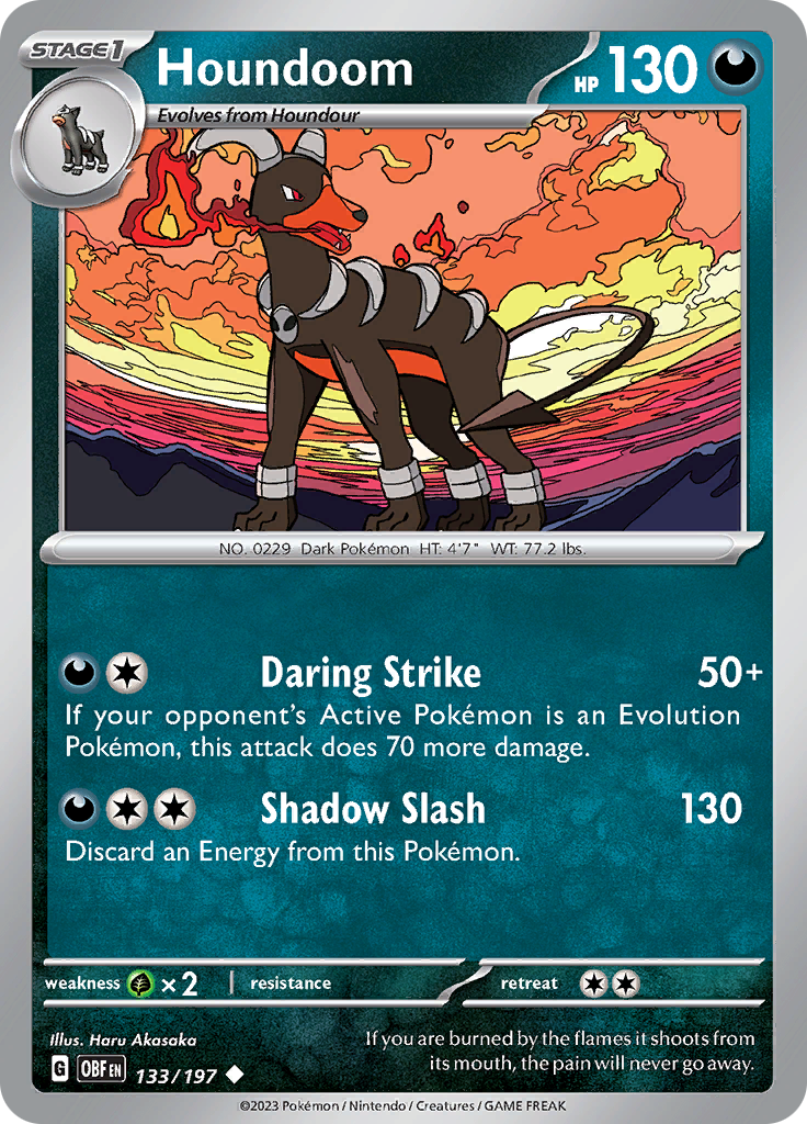 Houndoom (133/197) [Scarlet & Violet: Obsidian Flames] | Devastation Store