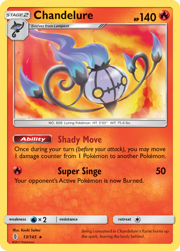 Chandelure (13/145) [Sun & Moon: Guardians Rising] | Devastation Store