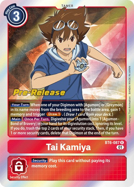 Tai Kamiya [BT6-087] [Double Diamond Pre-Release Cards] | Devastation Store
