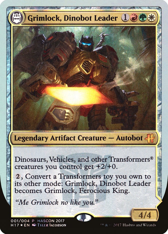 Grimlock, Dinobot Leader // Grimlock, Ferocious King [HasCon 2017] | Devastation Store