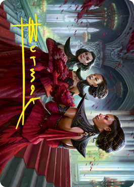 Olivia's Attendants Art Card (Gold-Stamped Signature) [Innistrad: Crimson Vow Art Series] | Devastation Store