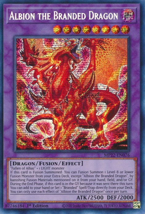 Albion the Branded Dragon [MP22-EN076] Prismatic Secret Rare | Devastation Store