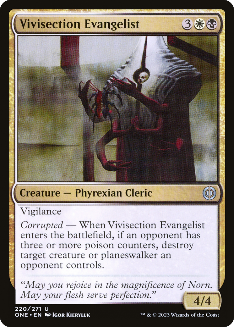 Vivisection Evangelist [Phyrexia: All Will Be One] | Devastation Store