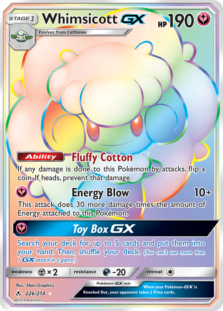 Whimsicott GX (226/214) [Sun & Moon: Unbroken Bonds] | Devastation Store