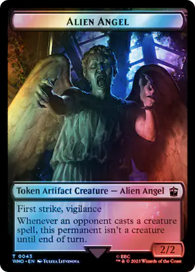 Alien Angel // Treasure (0063) Double-Sided Token (Surge Foil) [Doctor Who Tokens] | Devastation Store