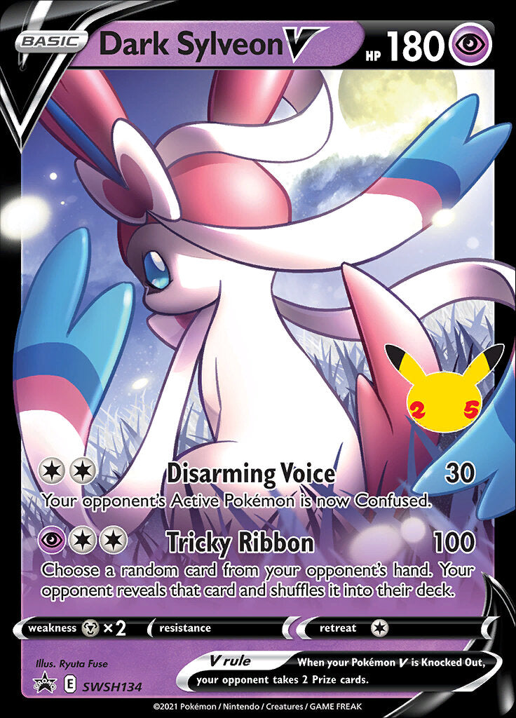 Dark Sylveon V (SWSH134) (Jumbo Card) [Sword & Shield: Black Star Promos] | Devastation Store