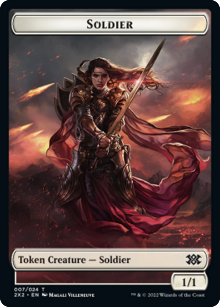 Spider // Soldier Double-sided Token [Double Masters 2022 Tokens] | Devastation Store