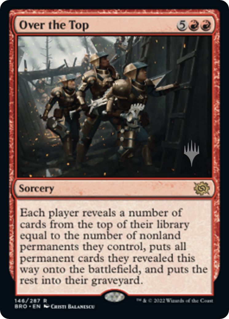 Over the Top (Promo Pack) [The Brothers' War Promos] | Devastation Store